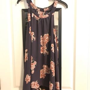 GREY FLORAL GODDESS GEORGETTE TANK